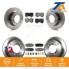Brake Rotor Semi-Metallic Pad Front Rear Kit For Lexus LX570 Toyota Land Cruiser