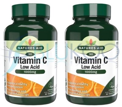 Natures Aid Vit C 1000mg säurearm - 90 Tabletten (2er Pack)