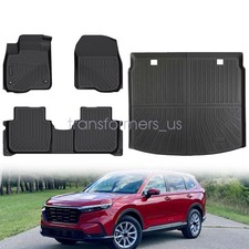 Tpe 3d Floor Mats Trunk Cargo Liners All Weather For 2023-2025 Honda Cr-v Crv