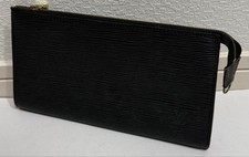 LOUIS VUITTON Pochette Accessoires Pouch Epi Black Women's Auth