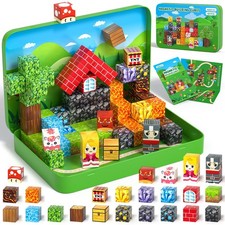 60PCS Mini Magnetic Blocks Travel Set for Kids, Mini Magnetic Tiles Building ...