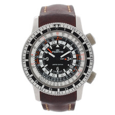 Orologio da polso uomo automatico Fortis 669.10.148 B-47 calcolatrice GMT 3 fusi orari