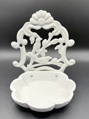 Cast Iron Bird Theme Soap Dish Or Bird Feeder NWOT 5”