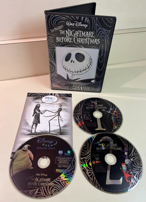 The Nightmare Before Christmas DVD + Slipcover, Tim Burton (Beetlejuice), Bonus