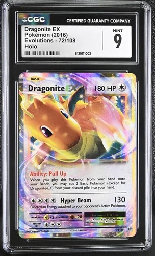 Pokémon TCG 2016 XY Evolutions Dragonite EX 72/108 | CGC 9