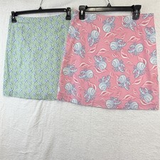 Vineyard Vines Skirt Set of 2 Womens 6 Pink Crab Green Starfish Beach