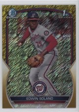 2023 Bowman Chrome Prospects Gold Shimmer Refractor 4/50 Edwin Solano 9hx