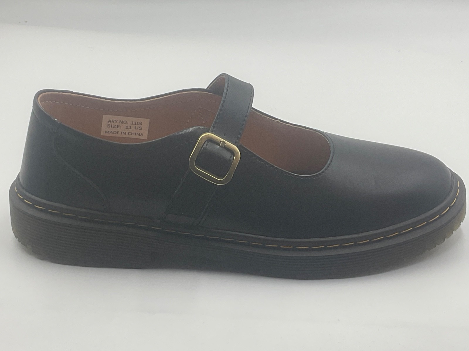 Women Flats Round Toe Low Heel Mary Jane Shoes Size 11-image