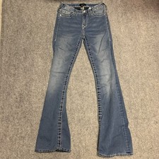 True Religion Jeans Womens 27 Blue Becca Mid Rise Boot Cut Medium Wash Stretch