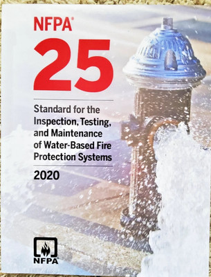 2020 NFPA 25 Standard for Inspection Testing &Maintenance of Water-Based Fire PB