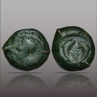 Syracuse Dionysius I 405-367 BC AE 32mm Athena & Dolphins Rare