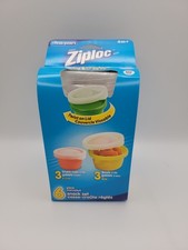 Ziplock 6 Bowls  Lids 3 bowls 4.5 oz and 3 bowls 8oz 