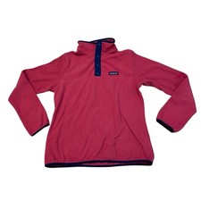 Patagonia Women  s Micro D Snap T Pink Bubblegum Fleece Pullover Size Medium