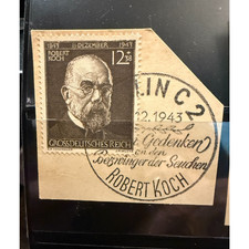 Germany Deutsches Reich #B251 Robert Koch Postal Stamp Postage 1943 W/Cancel