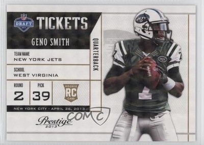 2013 Panini Prestige NFL Draft Tickets Holokote /100 Geno Smith #6 Rookie RC 1k9