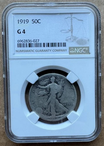 1919 50C NGC G 4 1919 WALKING LIBERTY HALF DOLLAR SILVER 50c