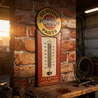 Officially Licensed Open Roads Genuine Chevrolet Wall Thermometer Ships Free!