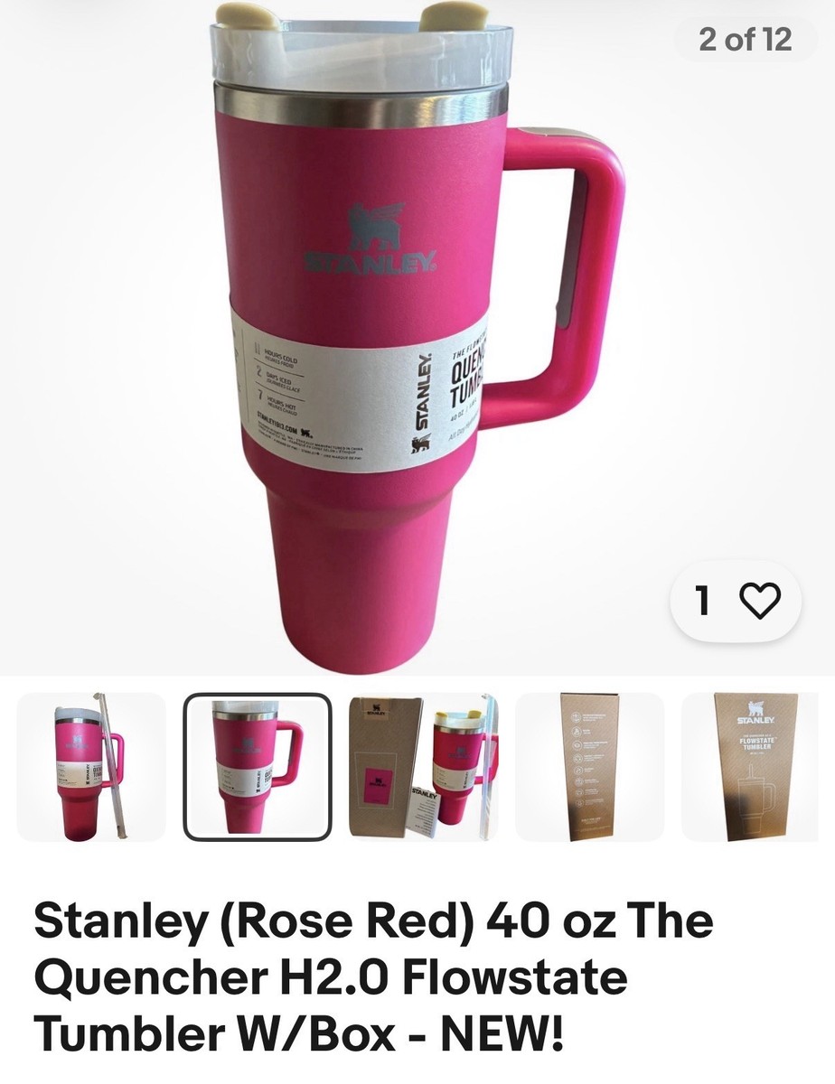 Stanley 40 oz Stainless Steel H2.0 Flowstate Quencher Tumbler - Cosmo Pink  for sale online | eBay