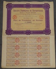 Societe Francaise de Sucrateries 1922
