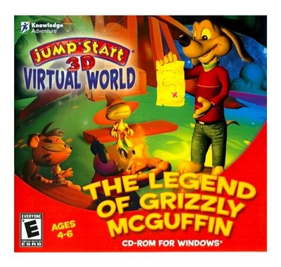 Jump Start 3D Virtual World  The Legend of Grizzly McGuffin  PC, CDROM Free Ship