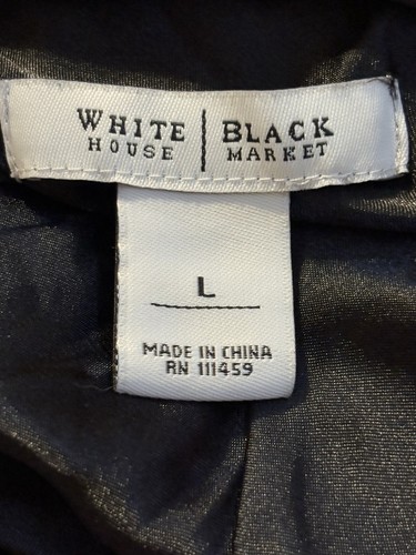 White House Black Market Boho Empire Taille Gr. L Akkordeonfalte V-Ausschnitt - Bild 10 von 11