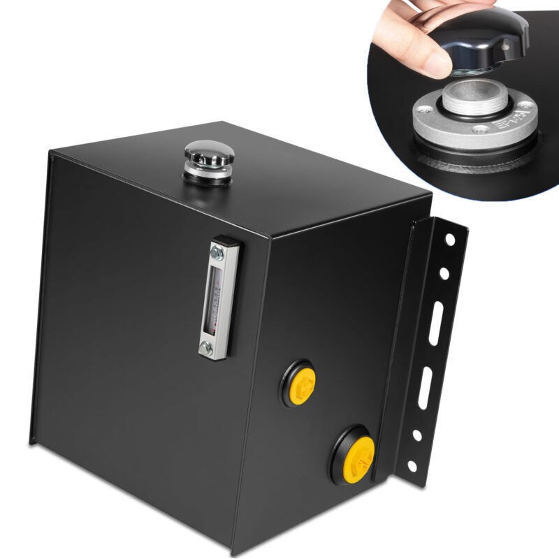 15-Gallon 14 Gauge Hydraulic Fluid Reservoir Tank w/ Breather Strainer Fill Cap