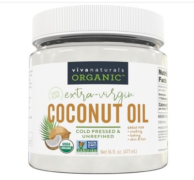 Organic Coconut Oil Cold-Pressed - Natural Hair Oil Skin Oil and Cooking Oil ...