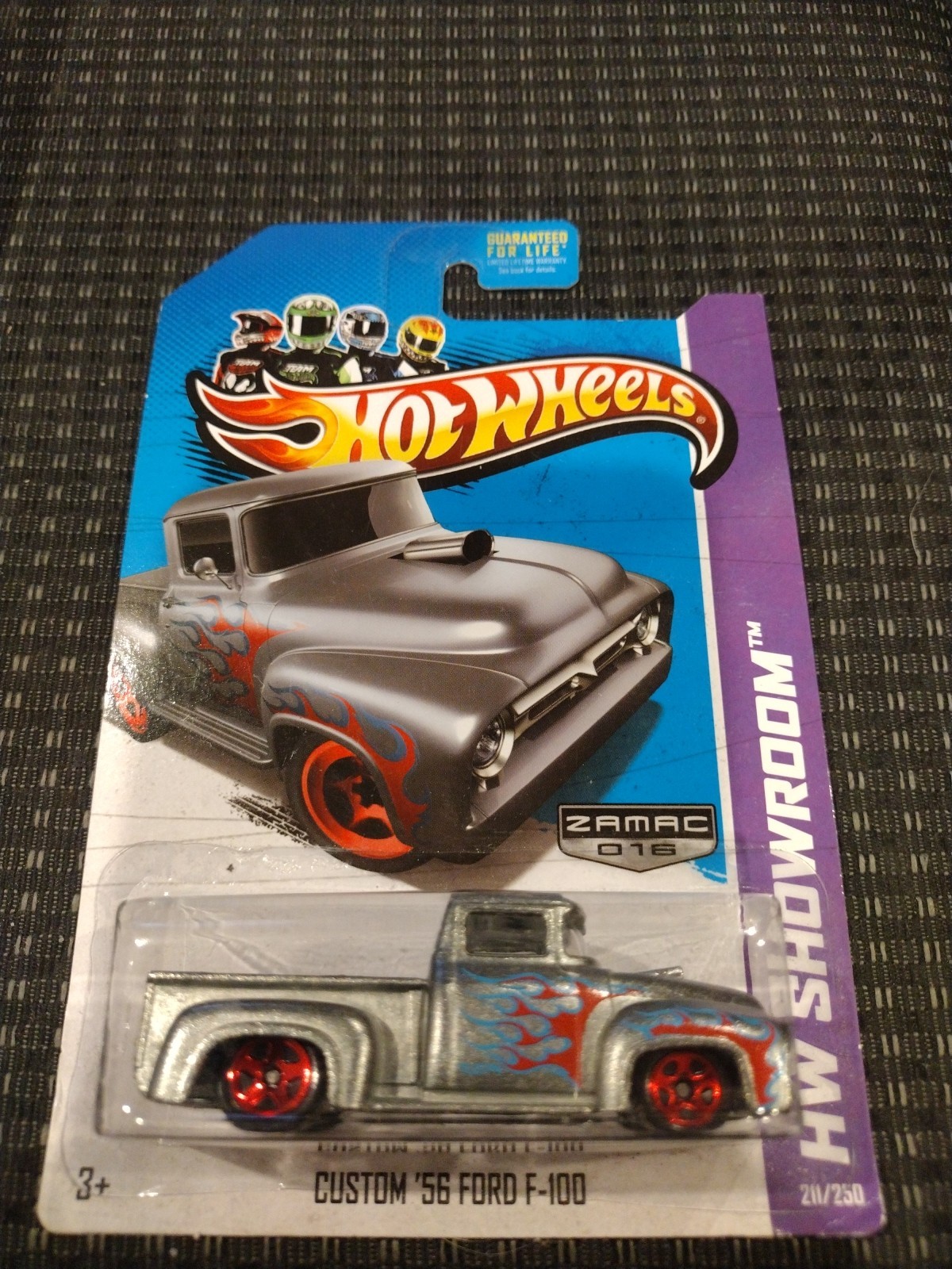 2013 Hot Wheels Custom 56 Ford F-100 Zamac HW Showroom #211 NEW In Box