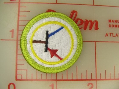 Type L since 1910 back ELECTRONICS merit badge sash patch (g8)