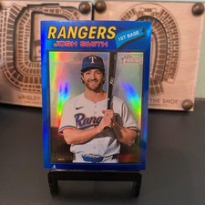 2026 Topps Heritage Josh Smith #301 Blue Refractor /150 Rangers Color Match