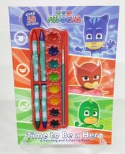 PJ Mask Time to Be a Hero Painting and Coloring Book 50 Stickers Studio Fun New