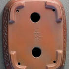 Japanese Bonsai Pot Tokoname BIGEI 5.1in Brown Unglazed Rectangle B584