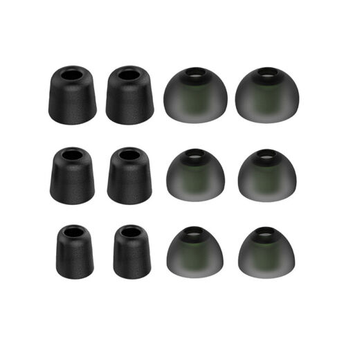 6 Pair Memory Foam Ear Tips Premium Ear Tips Silicone Replacement Earbud Earbuds - Picture 3 of 19