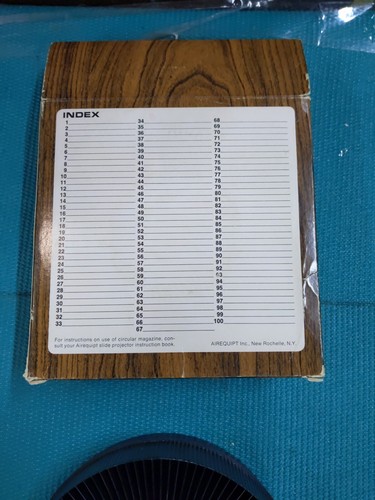 Genuine Airequipt Circular Magazine 100 Slide Tray Vintage For 2x2 Slides - Picture 5 of 5