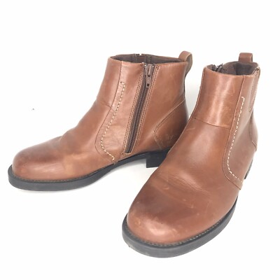 leather zip ankle boots