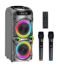 -Berlingtone, Bluetooth Karaoke Speaker System with 2 VHF Wireless Microphone...