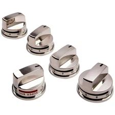 OEM For LG Stainless Super Boil 4 (EBZ37189611) Knobs & 1 (EBZ37189609) Knob