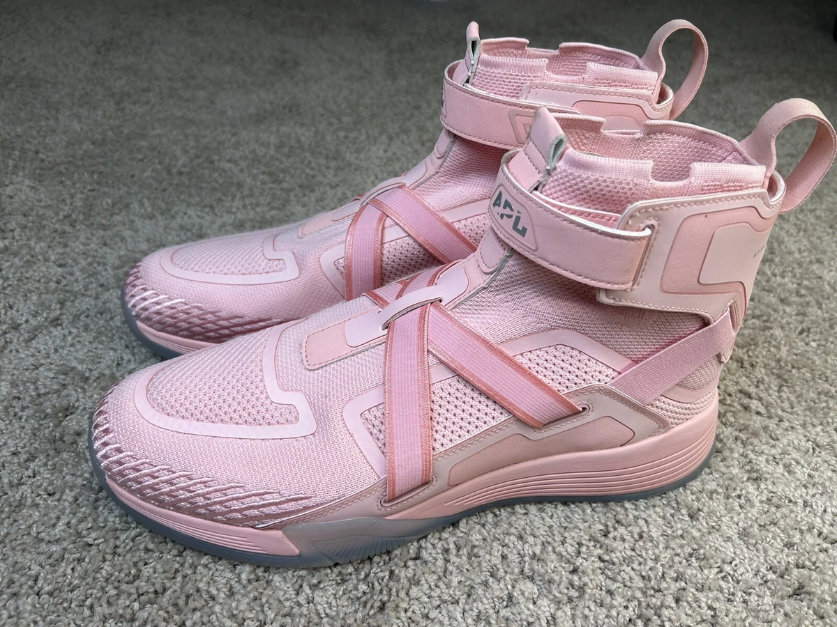 APL Athletic Propulsion Labs Superfuture Hi-Top Shoes Mens Size 13 PINK