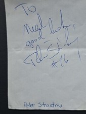 Peter + Anton Stastny Brothers Signed Autographed Sheet NHL Vtg Hall Of Fame