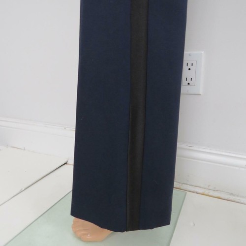 Alexander McQueen Navy Wool/Black Silk Side Stripe Pants Size 44 - 第 7/8 張圖片