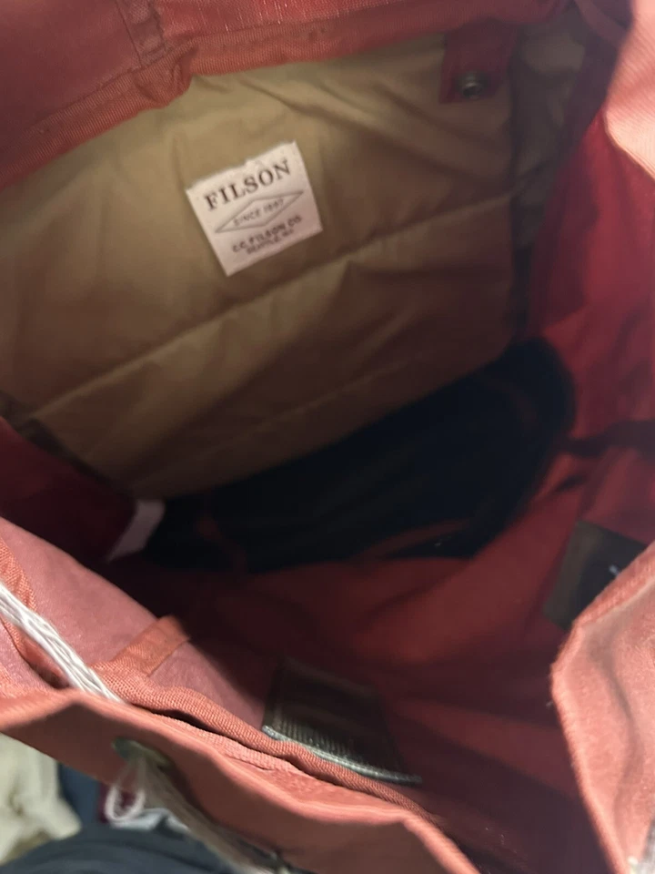 MOCHILA CC FILSON NARANJA QUEMADO MEDIO CON CORDÓN SUPERIOR, LONA RIPSTOP Foto 3 de 4