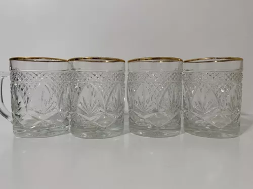 cristal d’arques vintage luminarc 9 oz. coffee mugs