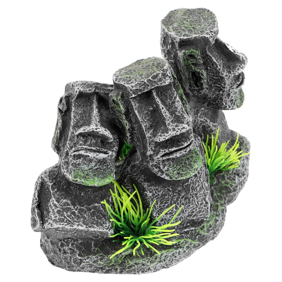 Aquarium Decoration Easter Island Stone Head Large Decorations Statue