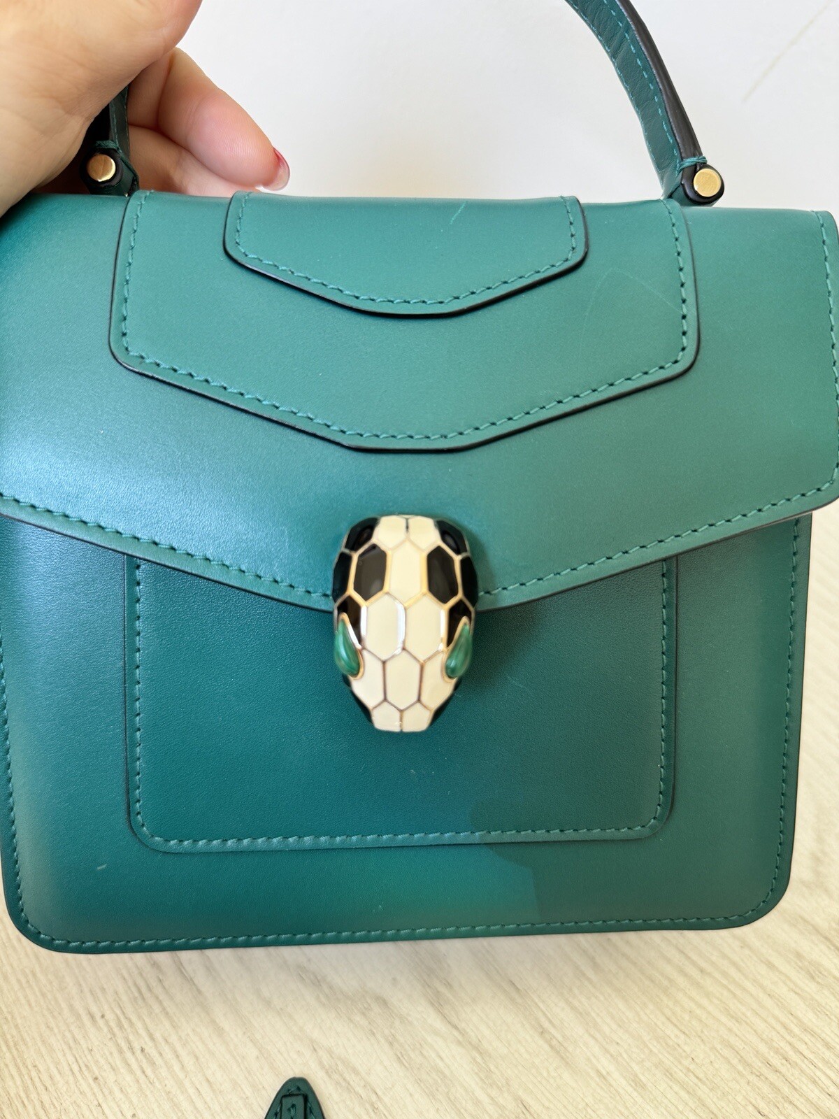 authentic-bvlgari-serpenti-forever-top-handle-bag-ebay