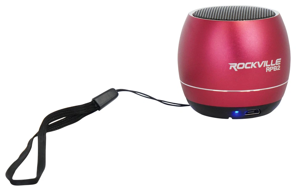 Altavoz portátil Bluetooth Rockville RPB2-RED gran sonido + enlace inalámbrico