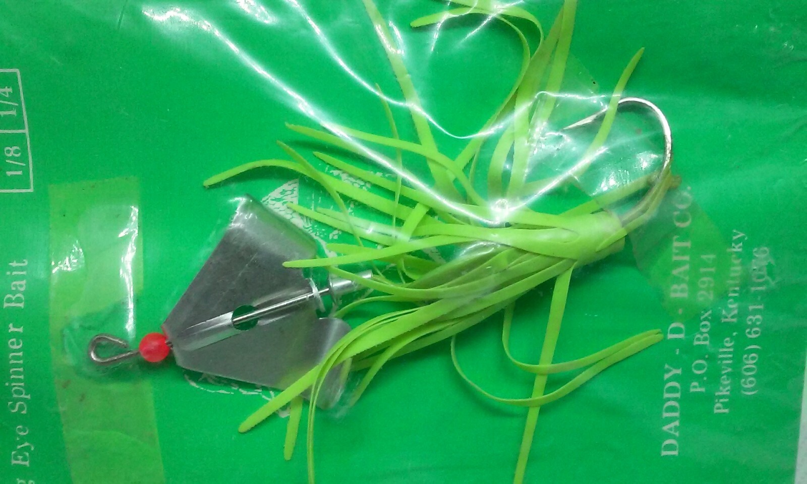 VTG Daddy D Bait Bug Eye Buzzbait Chartreuse 1/8oz. Topwater Buzz Bait Lure NOS - Image 4