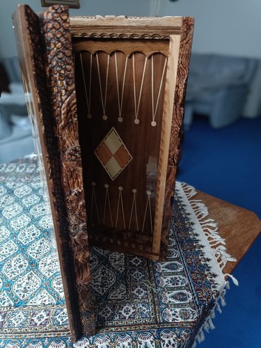 Backgammon(HANDGEFERTIGT) , Massivholz WALNUSS aus Persien(Sanandaj) 51×50×8,5cm - Bild 13 von 15
