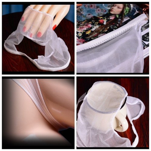Lady Mesh Sheer Lace Thongs G-string Underwear Briefs Knickers Sexy Wet Look Fit - Picture 12 of 25