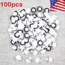 100 x 9mm White Hole Car Plastic Rivet Door Trim Retainer Clip For Honda Mitsubi