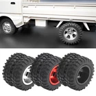 US (Silver)2Pcs RC Rear Twin Tire Wheel Tyre 55mm Dia Fit For WPL D12 1/10